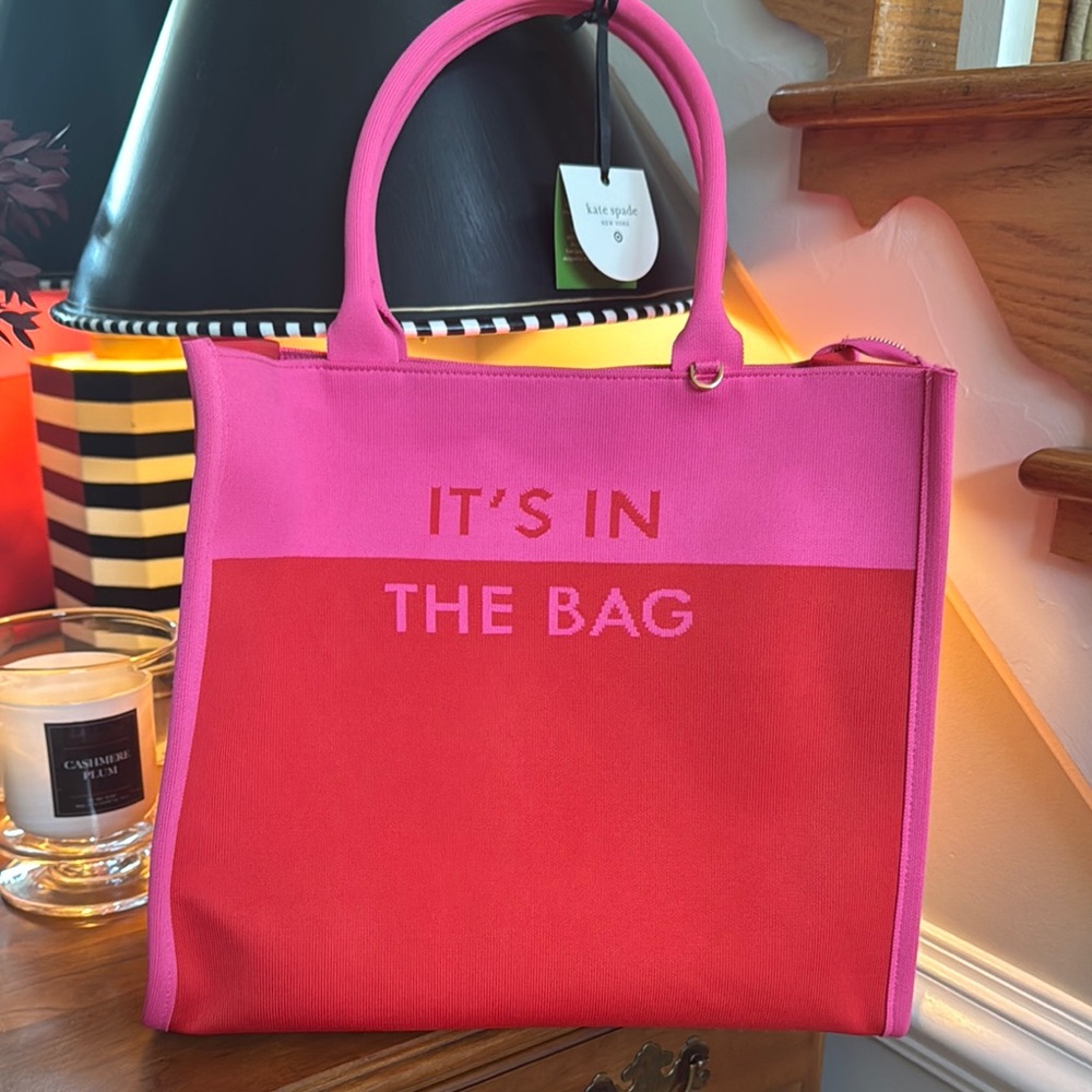 Kate Spade Color-Block Pink and Red Tote
